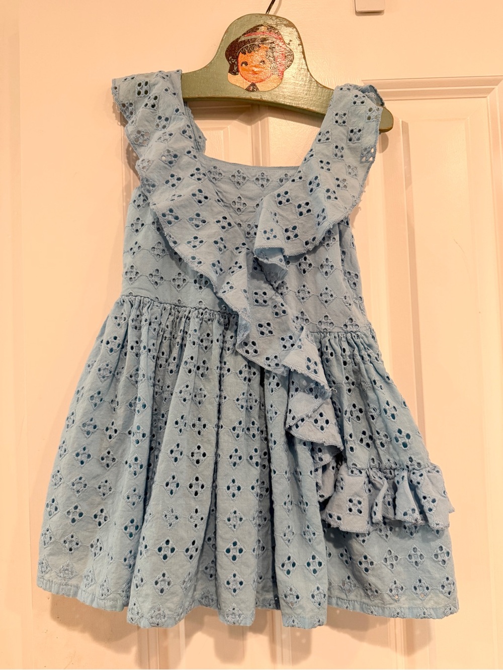 Sweet Magnolia Girls Blue Eyelet Dress